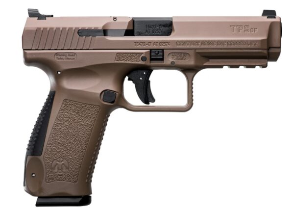 Canik TP9SF 9mm, 4.46" Barrel, Flat Dark Earth, Cerakote, Black, 18rd