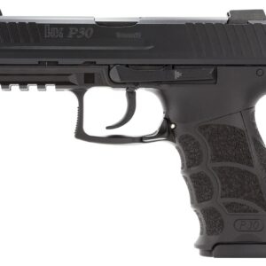 HK P30, Semi-automatic, DA/SA, 9mm, 3.85" Barrel, Polymer Frame, Black, 17Rd, 2 Magazines