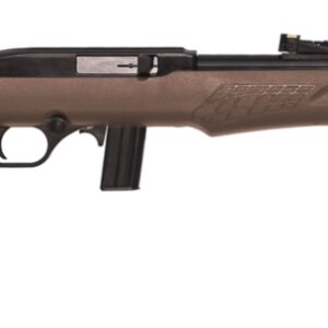 Rossi RS22 22 LR, 18" Barrel, Brown, Synthetic Stock, 10Rd, Adjustable Sights