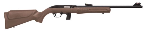 Rossi RS22 22 LR, 18" Barrel, Brown, Synthetic Stock, 10Rd, Adjustable Sights