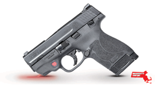 Smith & Wesson M&P 9 Shield M2.0 9mm, *MA*, 3.1" Barrel, Crimson Trace Laser, Black, 7rd/8rd