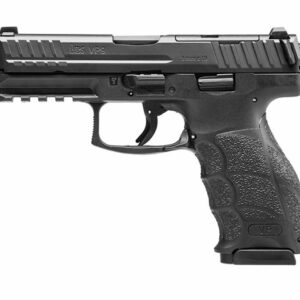 HK VP9 Optics Ready 9mm, 4.09" Barrel, Hi-Vis Front/Serrated Rear, Black, 2x17rd