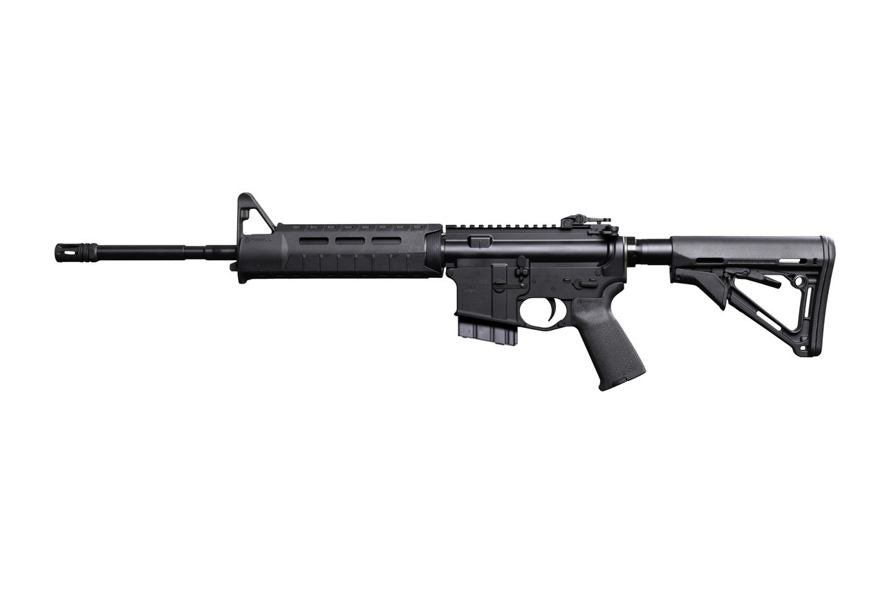 M4CA_MOE-BLK-L__20873__16697.1719674133 BUSHMASTER® M4 PATROLMAN'S™ MOE® FLAT TOP W/FLIP-UP SIGHTS - CA COMPLIANT - Firearms | The Gun Shop