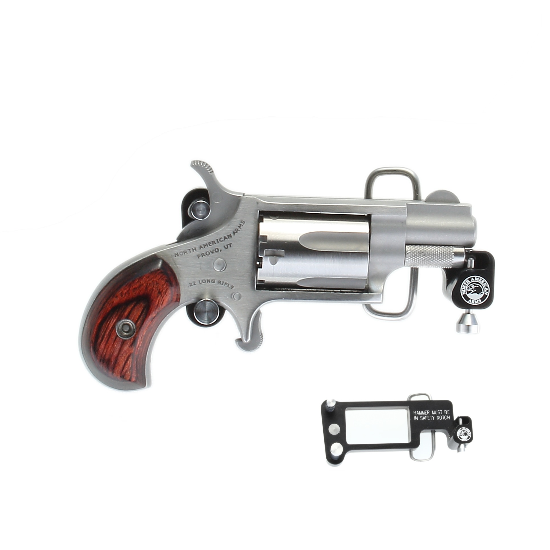 NAA Mini Revolver .22 LR w/ Skeleton Belt Buckle, Stainless, 5rd - revolvers | The Gun Shop