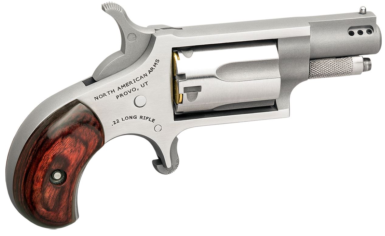 North American Arms Mini-Rev .22 LR 1 1/8″ Stainless Ported - revolvers | The Gun Shop