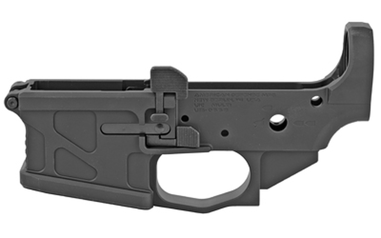 American Defense UIC Stripped Lower 5.56/.223, Take Down/Pivot Pins, Black