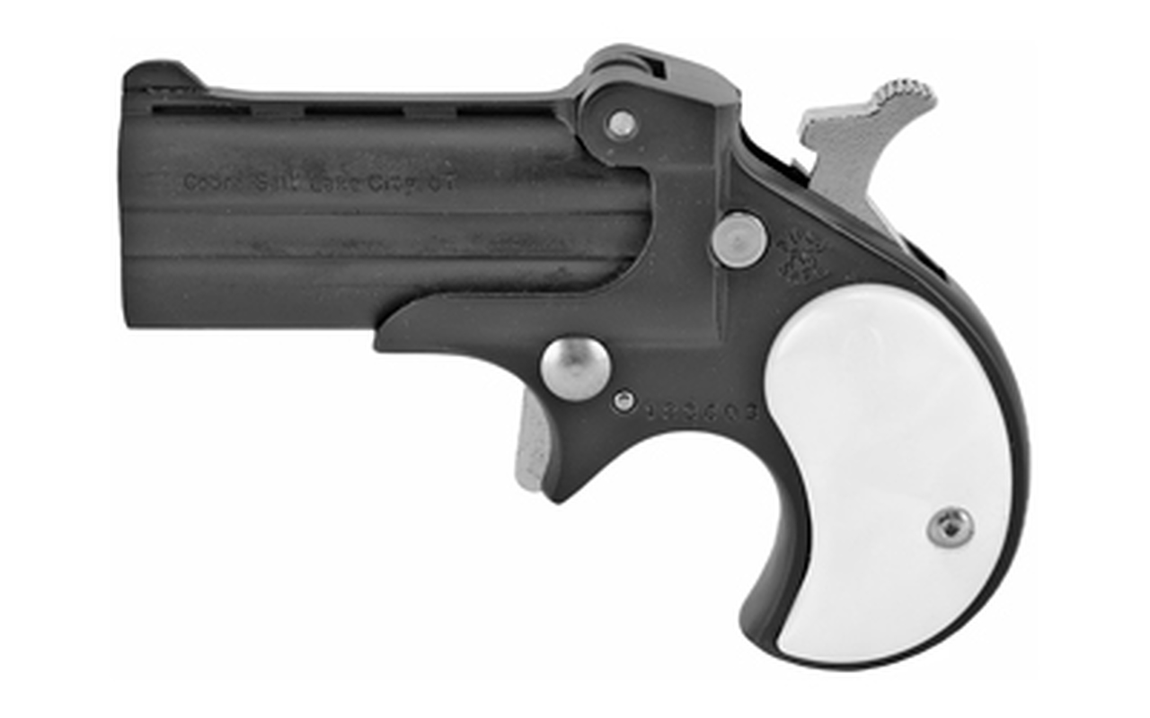 Cobra Pistols Classic Derringer, 22 LR, 2.4" Barrel, Alloy Frame,Black, Pearl Grips, Fixed Sights, 2Rd