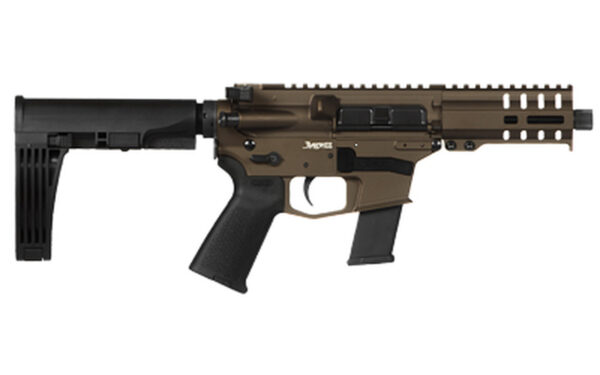CMMG MKG Banshee Pistol, 45 ACP, 5" Barrel, Midnight Bronze, With Pistol Brace, 13rd Mag