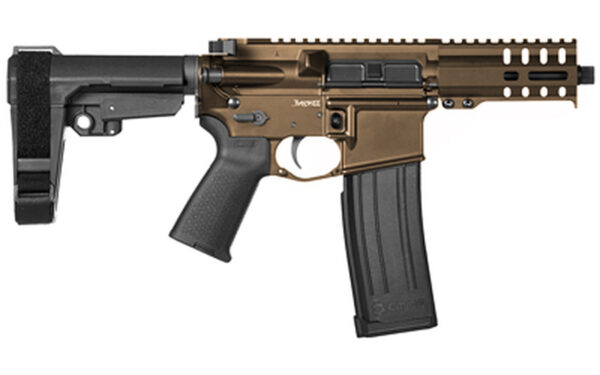 CMMG Mk4 Banshee 300 5.7x28mm, 5" Barrel, Midnight Bronze, RipBrace, Threaded 1/2-28, M-LOK, 40rd CMMG Magazine