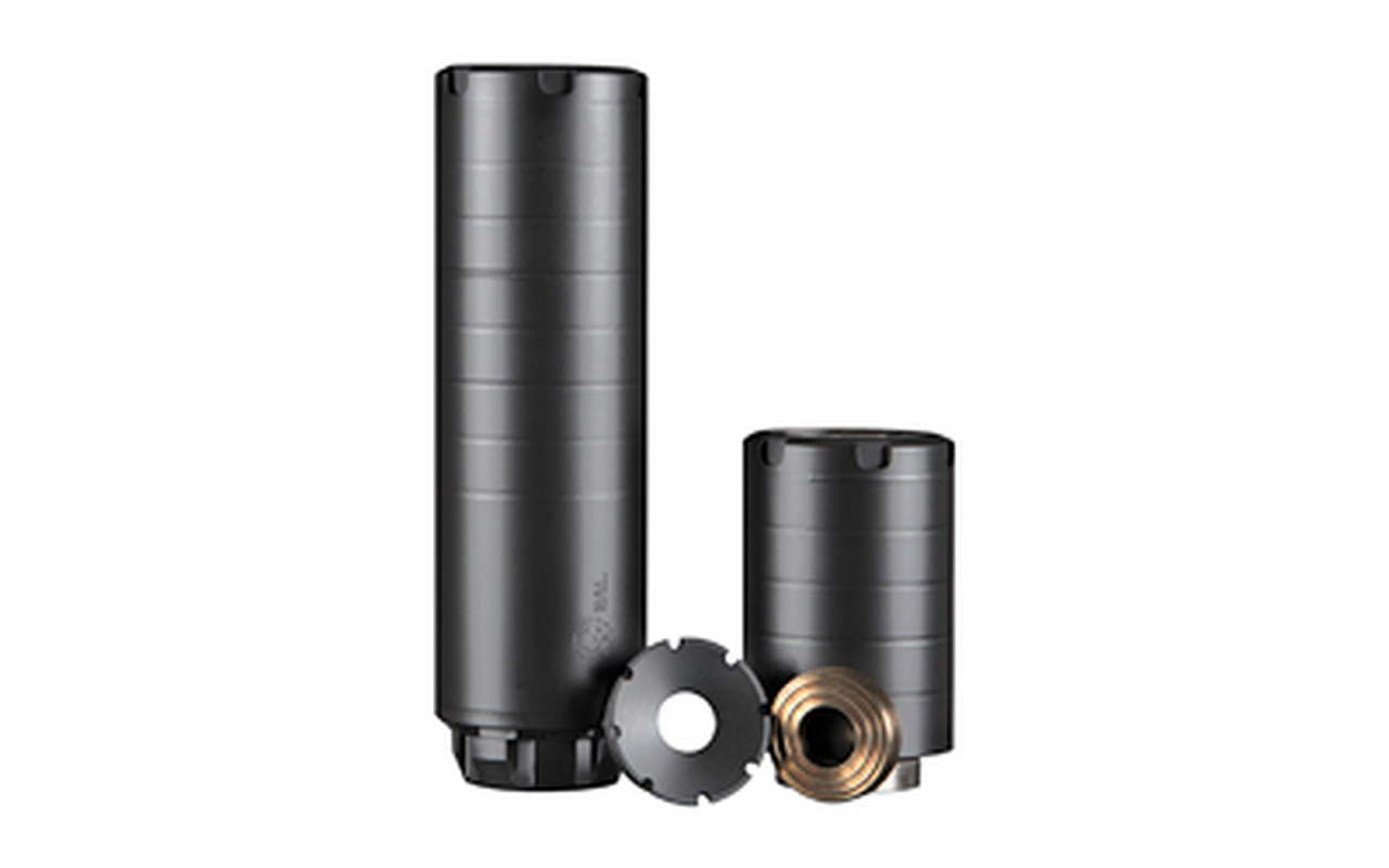 Dead Air Armament Wolfman 9mm, No Piston, 1.618" Diameter, Black Cerakote Finish, 1/2-28 Direct-Thread Insert