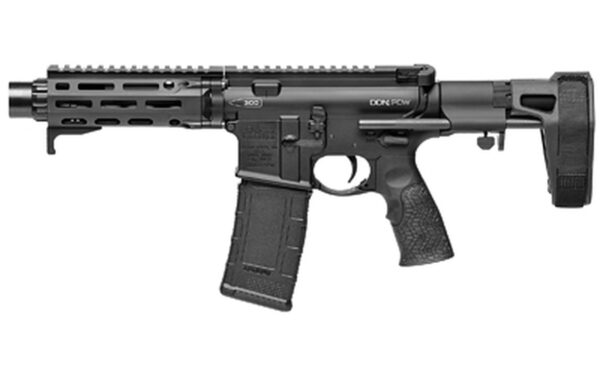 Daniel Defense, DDM4 PDW 300 Blackout, 7" Cold Hammer Forged Barrel, 1:7 Twist, Black, Maxim Defense CQB Pistol Brace, Grip-N-Rip Charging Handle, Linear Compensator, 30rd
