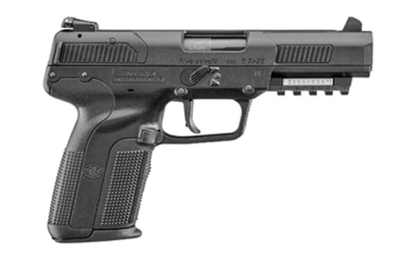 FN Five seveN, Striker Fired, Full Size, 5.7x28mm, 4.8" Barrel, Polymer Frame, Black, Ambidextrous, Adjustable Sights, 20Rd, 2 Magazines