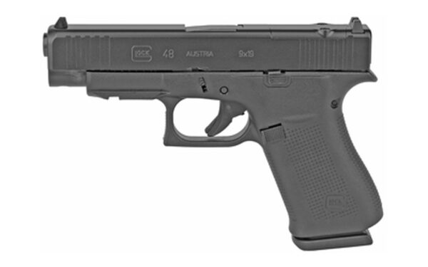 Glock G48 MOS Compact 9mm, 4.17" Glock Marksman Barrel, Fixed Sights, Black, 10rd