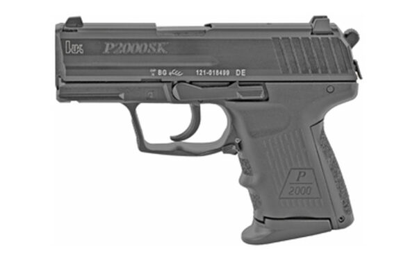HK P2000SK V3 DA-SA Sub Compact 40S&W, 3.26" Barrel, Polymer Frame, Black, 3 Dot, Decock, 2x9rd