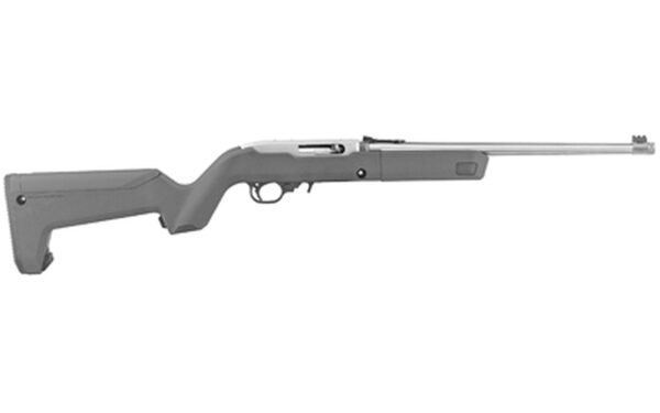 Ruger 10/22 Takedown 22 LR, 16.4" Stainless Threaded Barrel, Stealth Gray Magpul X-22 Backpacker Stock, Adj Fiber Optic Sights, 10rd