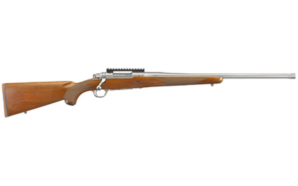 Ruger Hawkeye Hunter 6.5PRC, 22" Free Floated Cold Hammer Forged Barrel, 5/8X24 Threads, Satin Stainless Finish, Walnut Stock, LC6 Trigger, 3rd