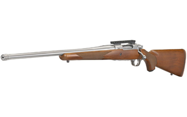 Ruger Hawkeye Hunter 6.5 Creedmoor, 22" Free Floated Cold Hammer Forged Barrel, 5/8X24 Threads, Satin Stainless Finish, Walnut Stock, Left Hand, LC6 Trigger, 4rd