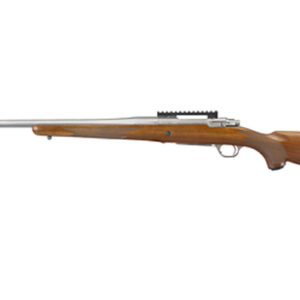 Ruger Hawkeye Hunter 7MM Remington Magnum, 24" Free Floated Cold Hammer Forged Barrel, 5/8X24 Threads, Satin Stainless Finish, Walnut Stock, LC6 Trigger, 3rd