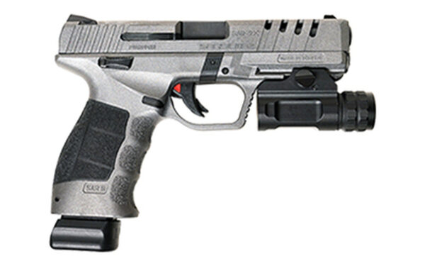 SAR X-9 Striker Fired Pistol, 9mm, 4.4" Barrel, Polymer Frame, Cerakote Platinum Finish, 1-17 Round, 1-19 Round