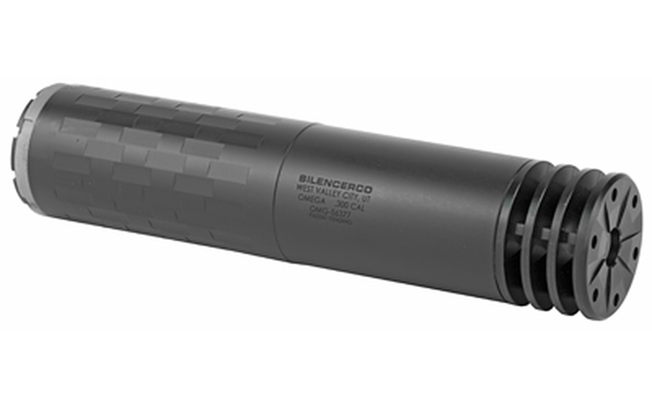 SilencerCo Omega Suppressor, 300 Win, Titanium, 14.0 oz, Black Finish