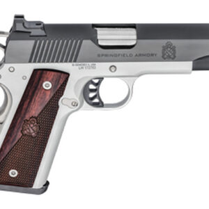 Springfield Ronin Operator 1911, Full Size, 9mm, 4.25" Barrel, Blued Slide, Satin Aluminum Cerakote Steel Frame, Wood Grips, 9 Round, Fiber Optic Front Sight