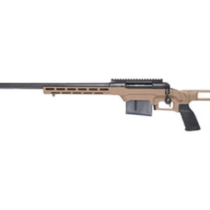 Savage 110 Precision, Bolt Action, 308 Winchester, 20" Heavy Barrel, Threaded 5/8-24, BA Muzzle Brake, Flat Dark Earth, MDT LSS XL Chassis, AccuTrigger, Includes 1 AICS Magazine and 20 MOA 1 piece EGW Rail, 5Rd, Left Hand