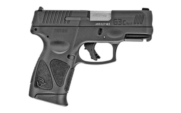 Taurus G3C Pistol, Striker Fired, Compact, 3.26" Barrel, Polymer Frame, Black Color, Fixed Front Sight With Drift Adjustable Rear Sight, 12Rd, 3 Magazines