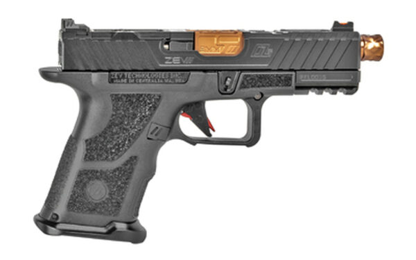 ZEV Technologies O.Z-9 Compact 9mm, 4" Bronze Threaded Barrel, Steel Frame, Polymer Grip, Black, 15rd