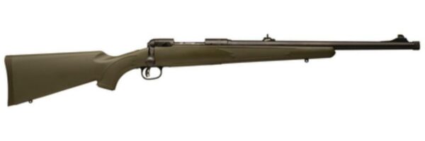 Savage 11/111 Hog Hunter Bolt 338 Win Mag 20" Threaded Barrel, Green Synthetic Stock Black