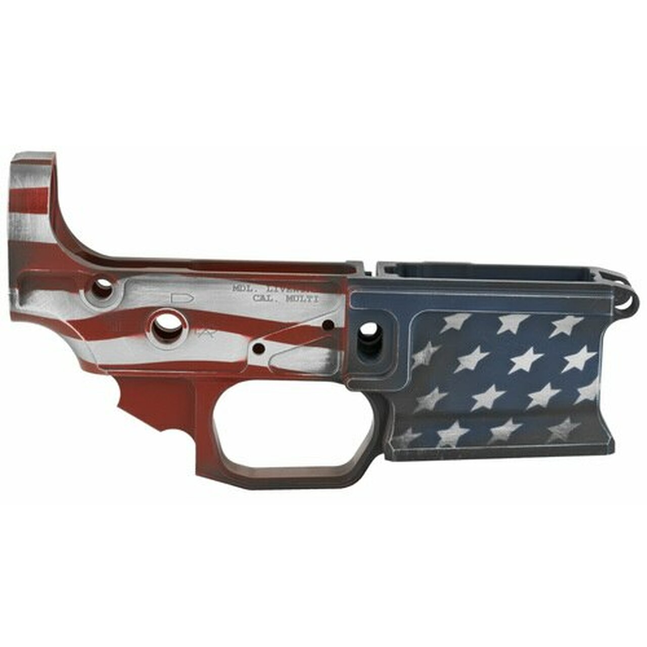 Sharps Bros AR-15 Gen 2 Livewire Billet Lower Receiver, Multi-Cal American Flag Cerakote, 7075 Billet Aluminum