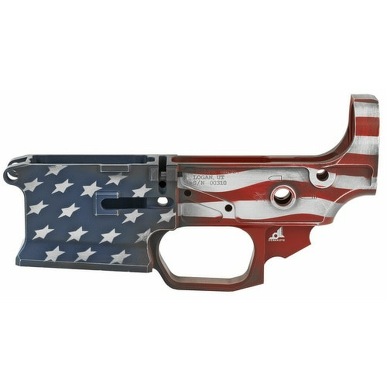 Sharps Bros AR-15 Gen 2 Livewire Billet Lower Receiver, Multi-Cal American Flag Cerakote, 7075 Billet Aluminum