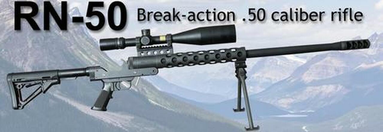 Serbu RN-50 Single Shot 50 BMG Rifle 29.5" Barrel, No Butt Stock (Uses AR-15 Stock)