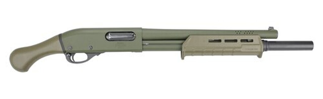 Remington Custom Shop Tac-14 DEMO, 12 Ga, 14" Ported, Ext. Mag Tube, OD Green/FDE, Demo Model