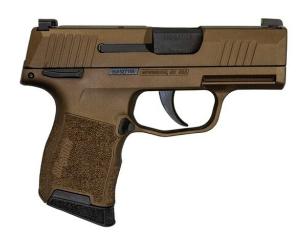 Sig P365 9mm, 3" Barrel, XRay3 Night Sights, Manual Safety, Burnt Bronze, 10rd