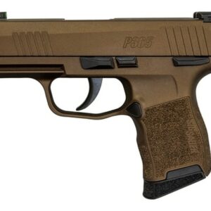 Sig P365 9mm, 3" Barrel, XRay3 Night Sights, Manual Safety, Burnt Bronze, 10rd