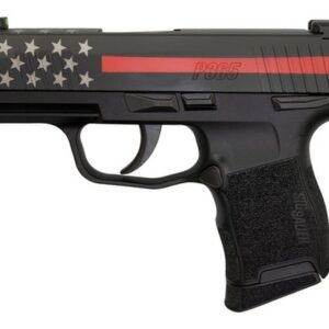 Sig P365 9mm, 3" Barrel, XRay3 Night Sights, Red Line Firefighter, 10rd