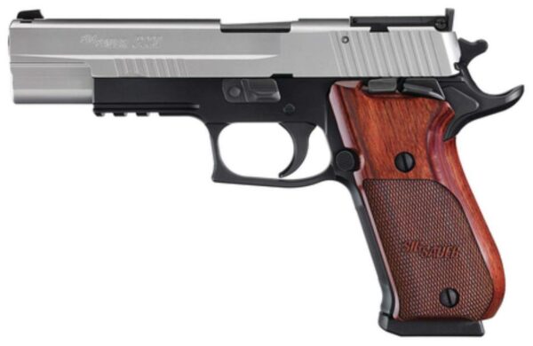 Sig 220BR5 Super Match Beavertail Frame 2 Tone SAO Trigger Wood Grips Test Target