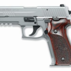 SIG P226 40 S&W 4.4In Stainless Elite Stainless Finish Da/Sa Siglite Rosewood Grip (2) 12Rd Steel MAG