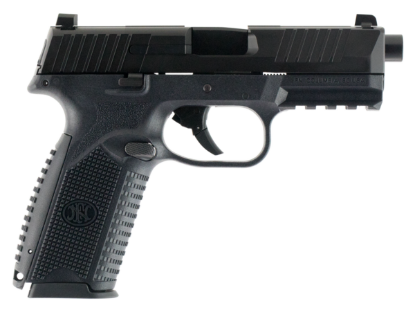 FN LE 509 9mm Double NMS 4.25" 17rd Black Interchangeable Backstrap Grip Black Polymer Frame Black Slide