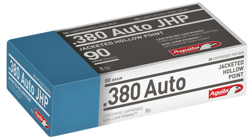 Aguila Personal Defense 380 ACP, 90gr, Jacketed Hollow Poin, 50Bx/10Cs - Aguila Ammunition | The Gun Shop