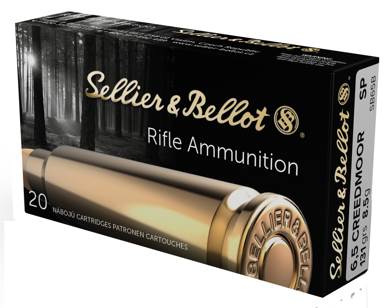 Sellier & Bellot Rifle 6.5 Creedmoor 131gr, Soft Point, 20rd Box