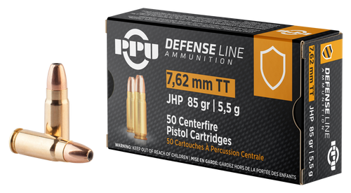 Prvi Partizan Defense 7.62X25 Tokarev, 85gr, Jacketed Hollow Point, 50Bx/10Cs - Ammunition | The Gun Shop