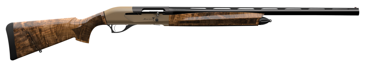 Retay Masai Mara Upland Inertia Plus 12 Ga, 28" Barrel, 3", Bronze Pure Cerakote Receiver Oiled Turkish Walnut Fixed Swivel Studs Stock , 4rd