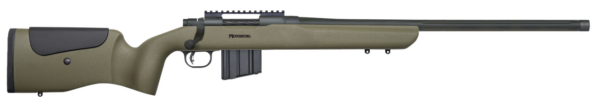 Mossberg MVP LR Bolt 224 Valkyrie, 20" Barrel, Olive Drab, Benchrest, Adj Comb, Blued, 10rd