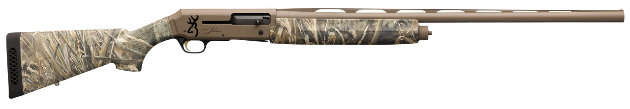 Browning Silver Max-5 12 Ga, 3.5" Chamber, 28" Barrel, Flat Dark Earth, Camo Composite Stock, 4Rd
