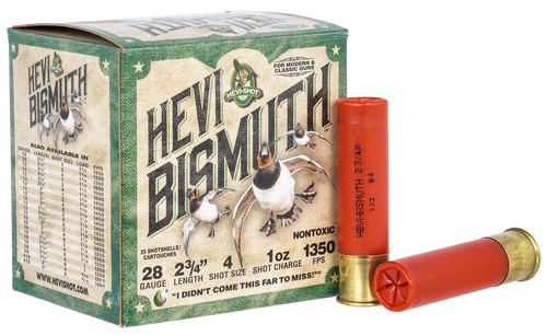 HEVI-Shot HEVI-Bismuth 28 Ga, 2.75", 1 oz, 4 Shot, 25rd Box - Ammunition | The Gun Shop
