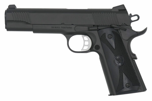 Tisas 1911-B 45 ACP, 5" Barrel, Steel Frame, Black Cerakote Finish, Novak Style 3-Dot Sights, 8Rd