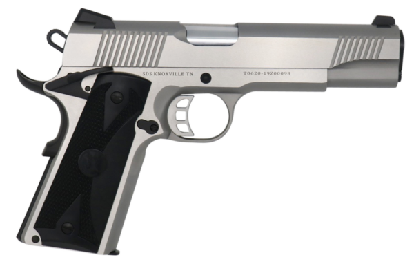 Tisas 1911-S 45 ACP, 5" Barrel, Steel Frame, Stainless Finish, Novak Style 3-Dot Sights, 8Rd