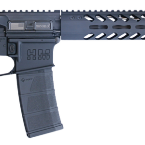 HM Defense Defender M5LAR 223 Rem/5.56mm, 16" HBAR Barrel, Midlength Gas System, Integral Gas Block, 1:8 Twist, Muzzle Brake, Black, Anodized, 15" Free Float Rail, M-LOK, Collapsible Stock