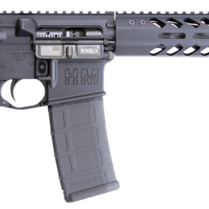 HM Defense Raider M5AR 223 Rem/5.56mm, 12.5" MONOBLOC Barrel, Midlength Gas System, Integral Gas Block, 1:8 Twist, Muzzle Brake, Black, Anodized, 10 3/8" Free Float Rail, M-LOK, Shockwave 2.0 Brace